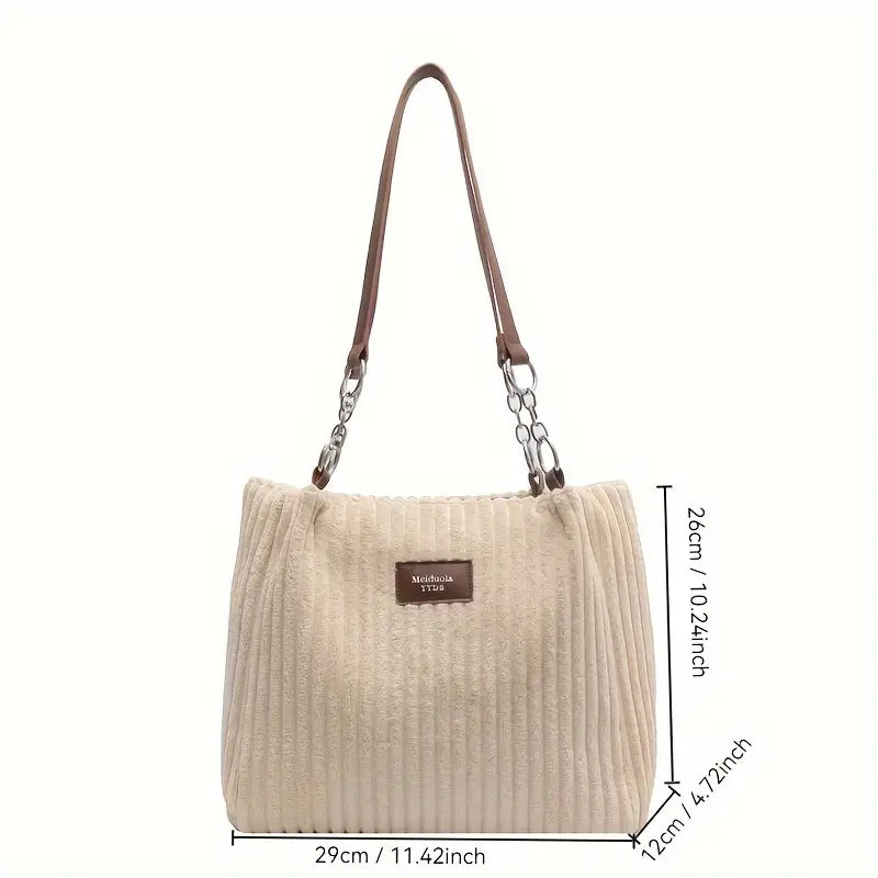 ALIX | Sac fourre-tout en velours côtelé