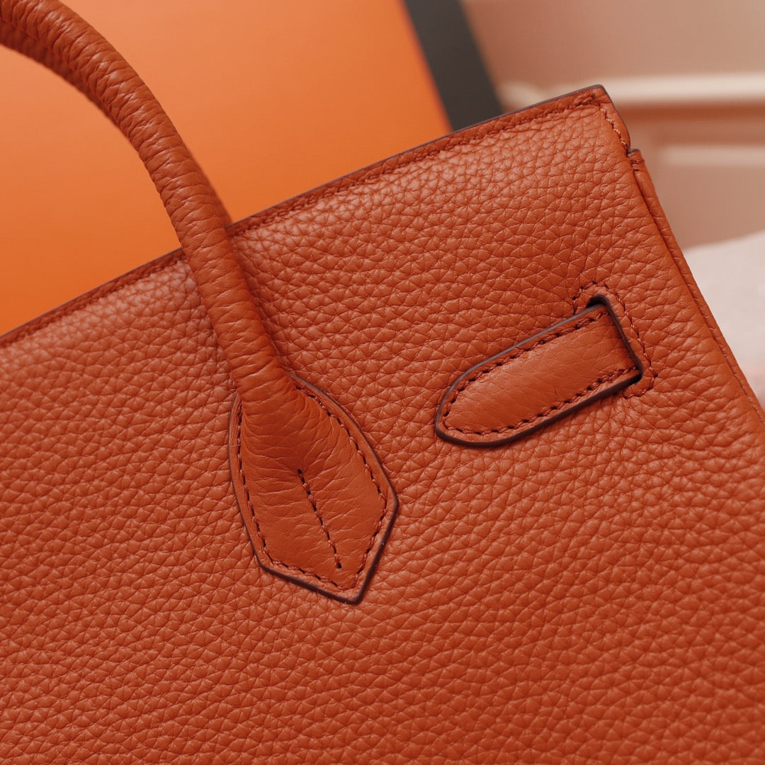 HM BIRKIN BAG 35 FIRE TOGO GOLD HARDWARE