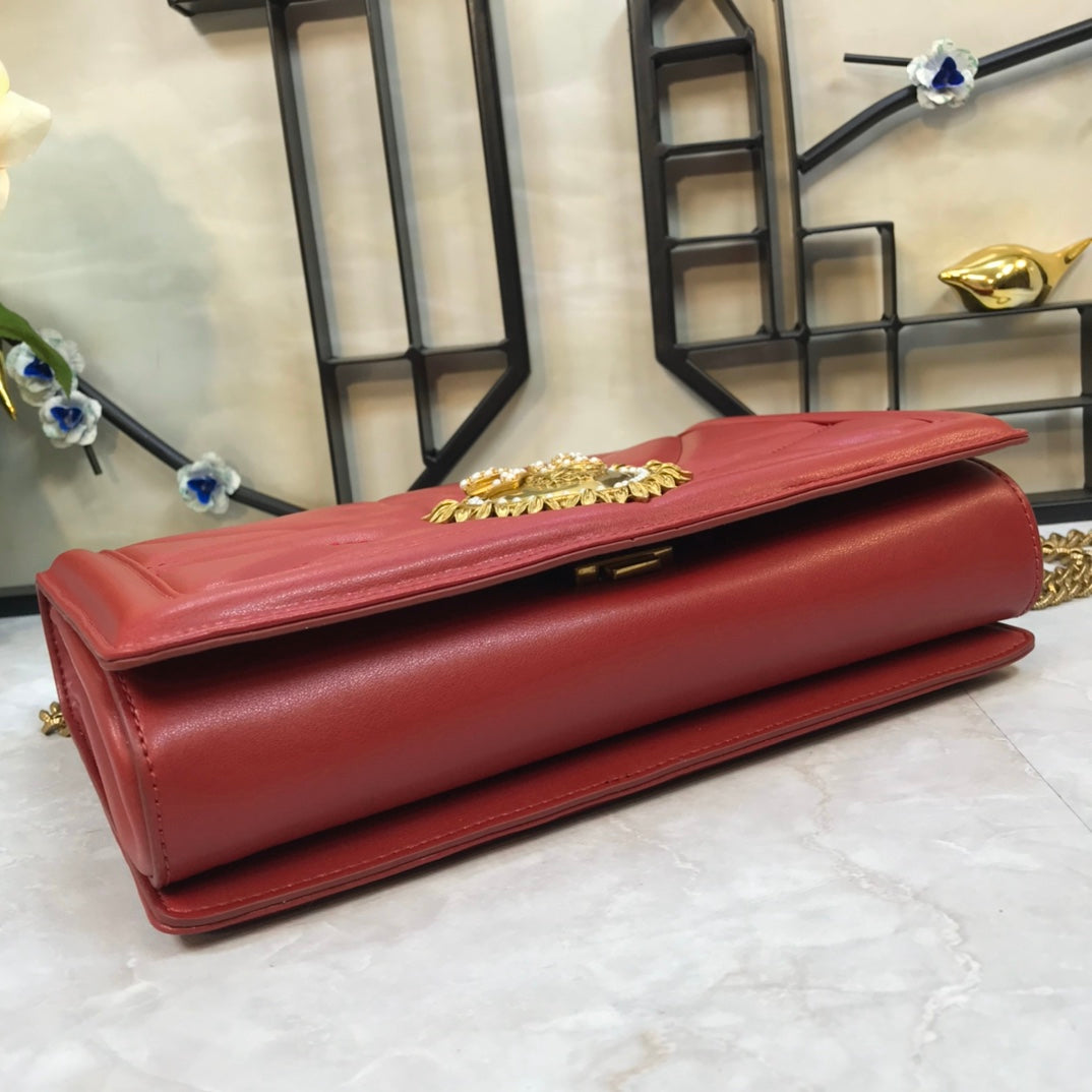 large devotion 26 shouder bag burgundy cafskin