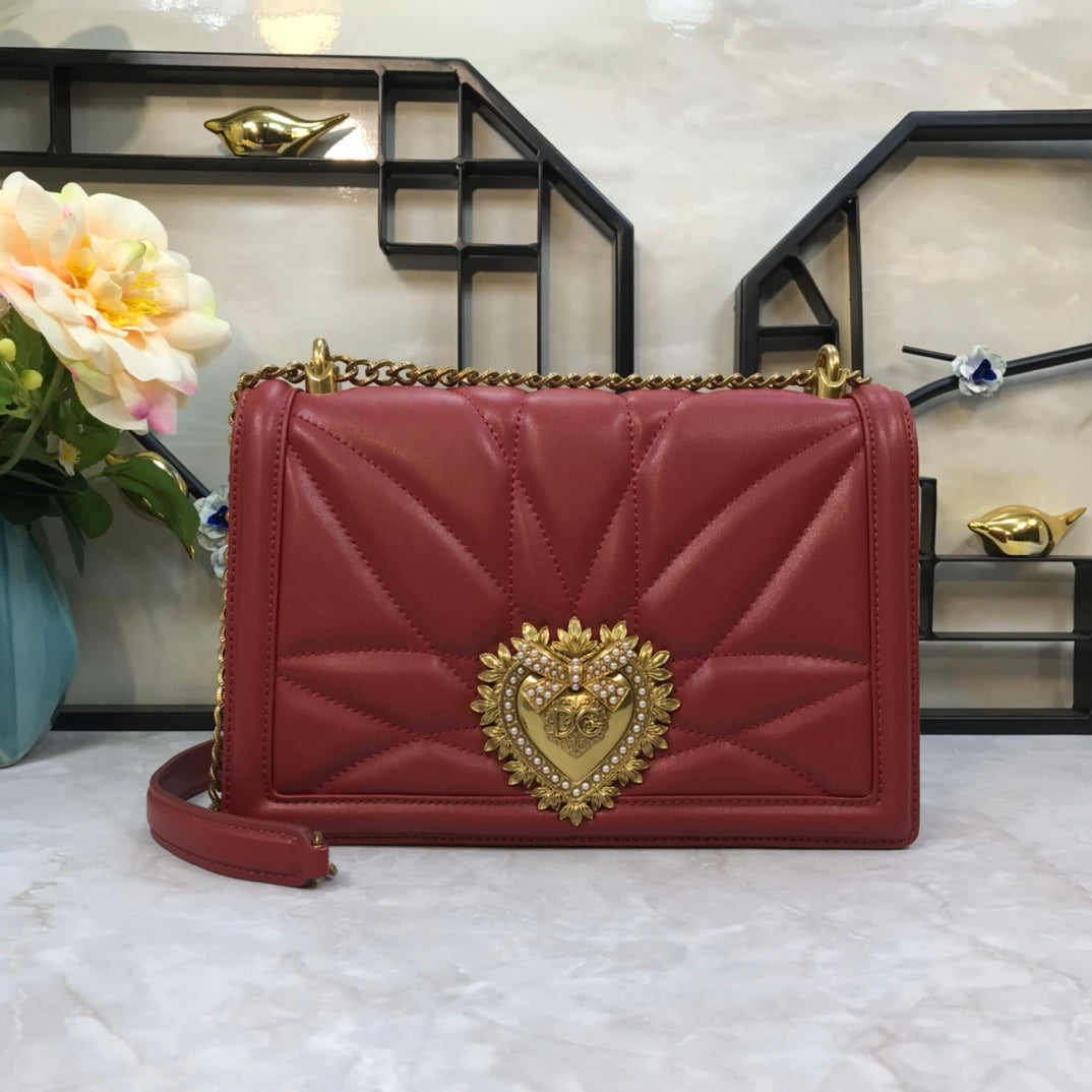 large devotion 26 shouder bag burgundy cafskin