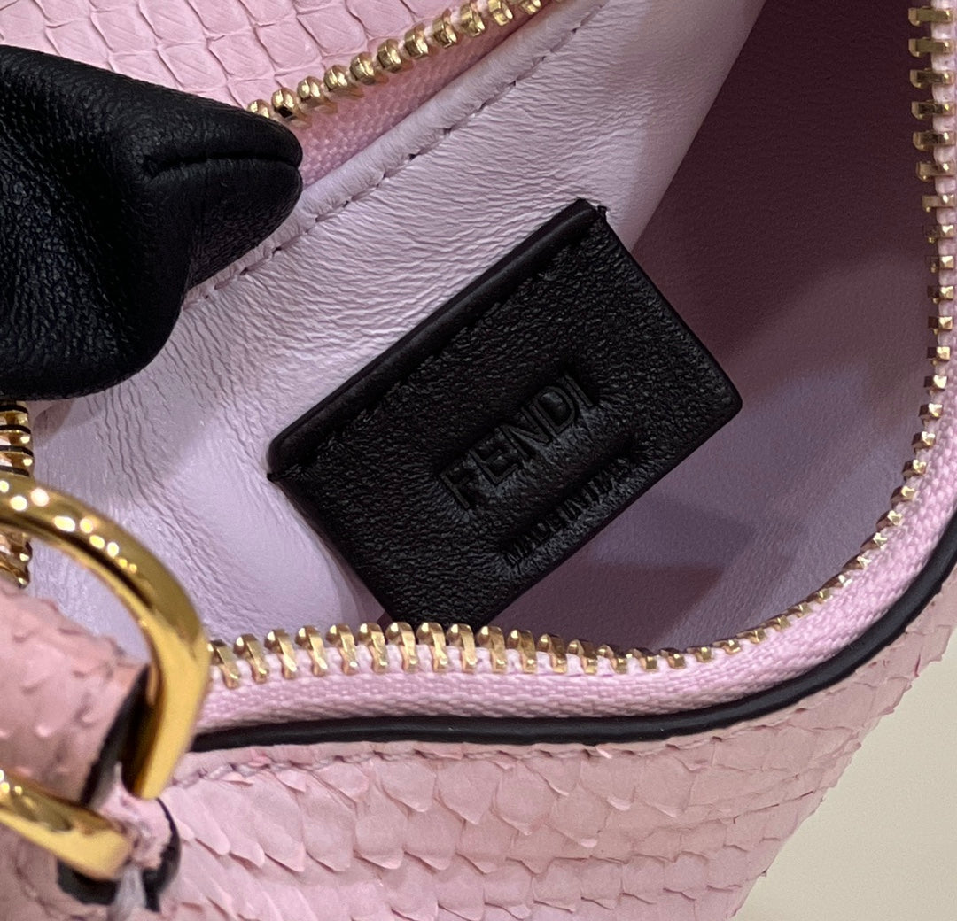 FENDIGRAPHY MINI 16 BAG IN LIGHT PINK CALFSKIN GOLD HARDWARE