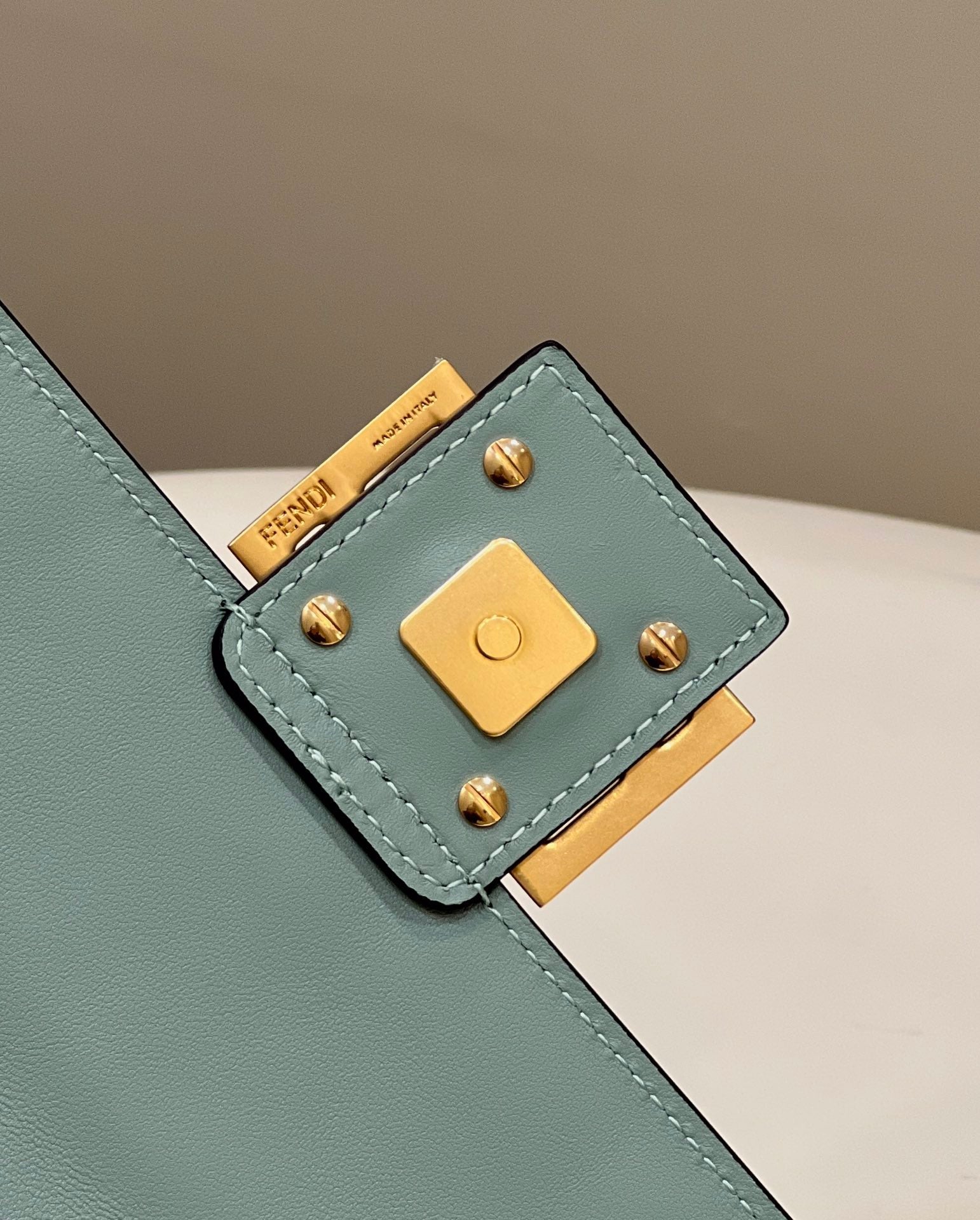 Baguette 27cm Powder Blue Lambskin Gold Hardware