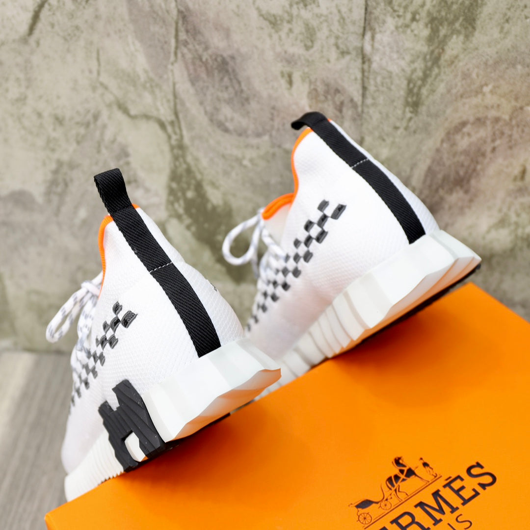 HM FLEX SLIP-ON SNEAKER WHITE WOVEN FABRIC