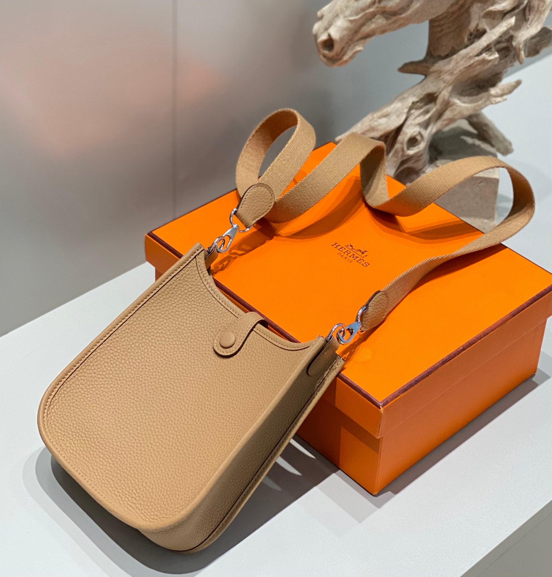 Mini Evelyne 18cm Brown Togo Shw