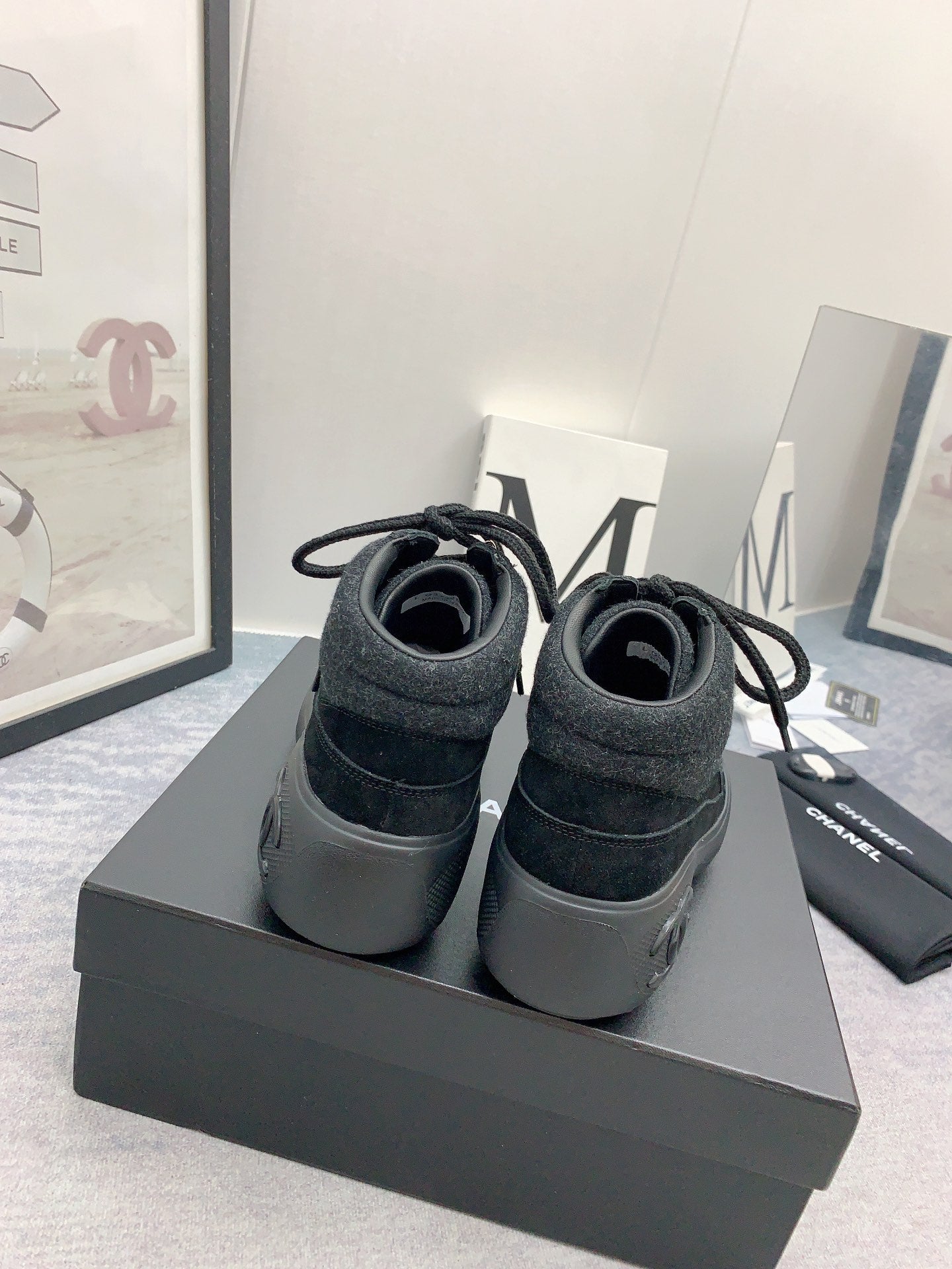 CC Sneaker Boots In Black Suede 148773