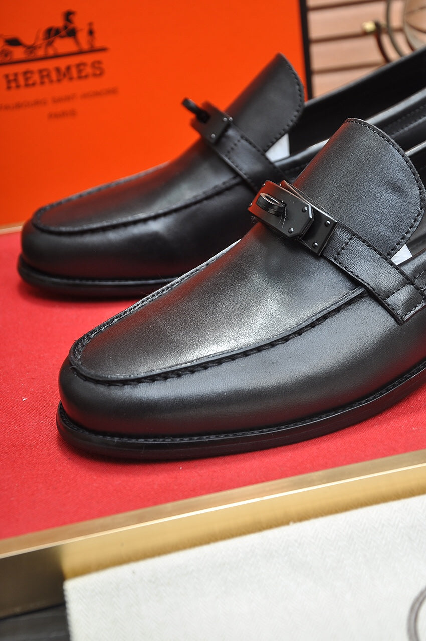 HM Men's Destin Loafer Black Cowhide 668421