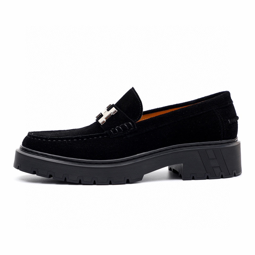HM Men's Loafer Black Suede 616531