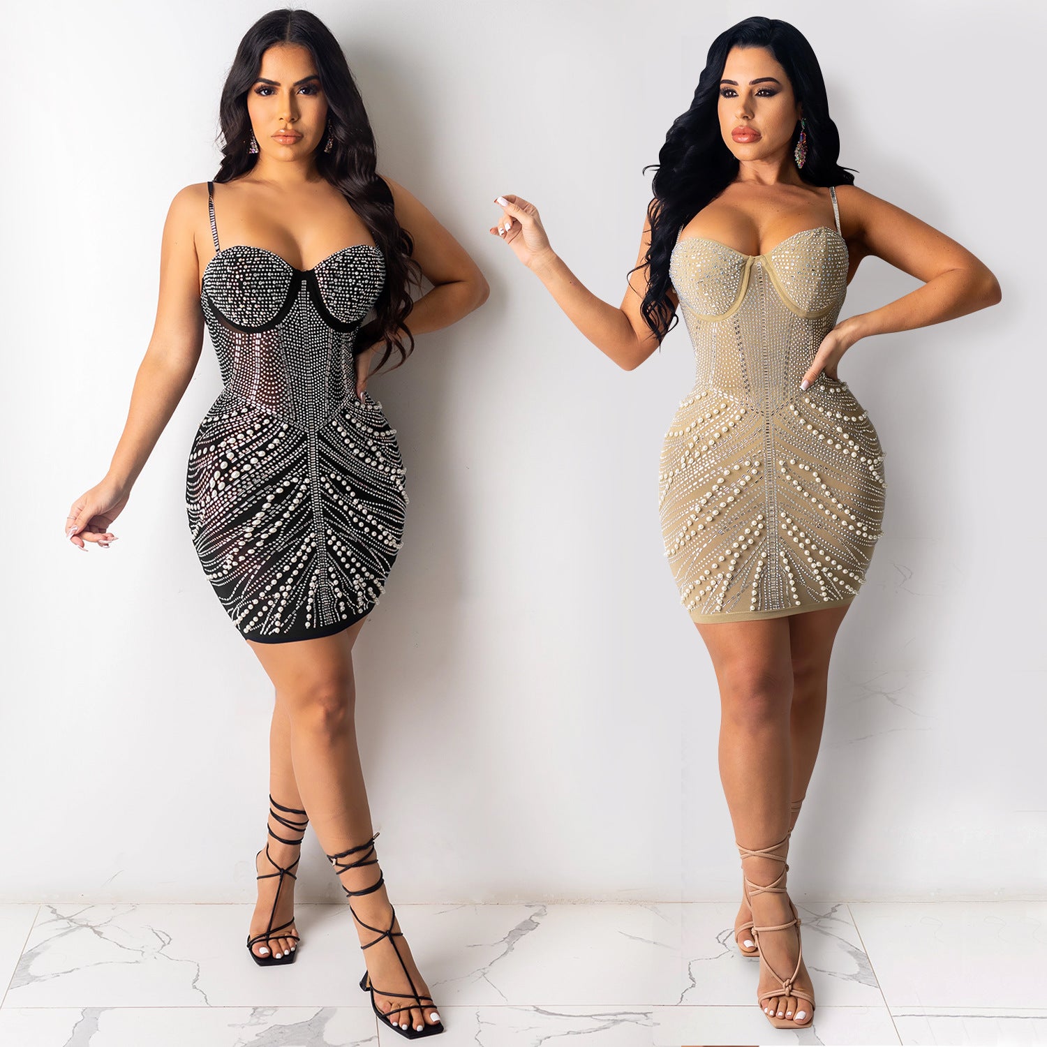 Robe Moulante Perle Glamour