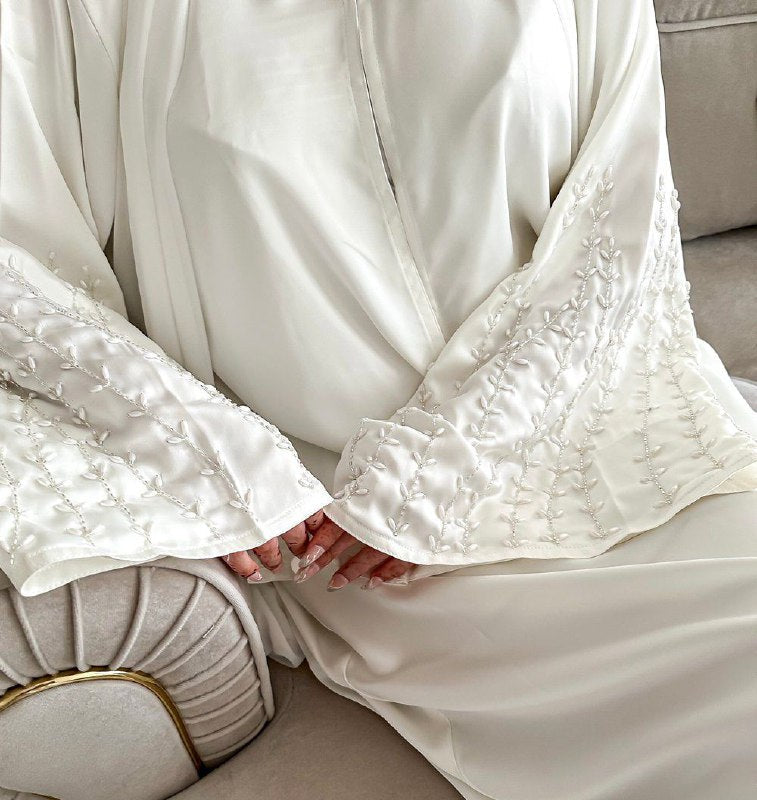 Abaya Perlée Faite à la Main