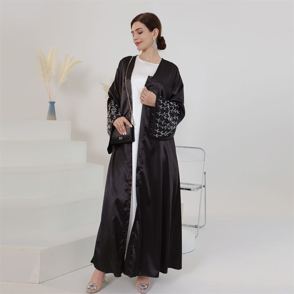 Abaya Perlée Faite à la Main