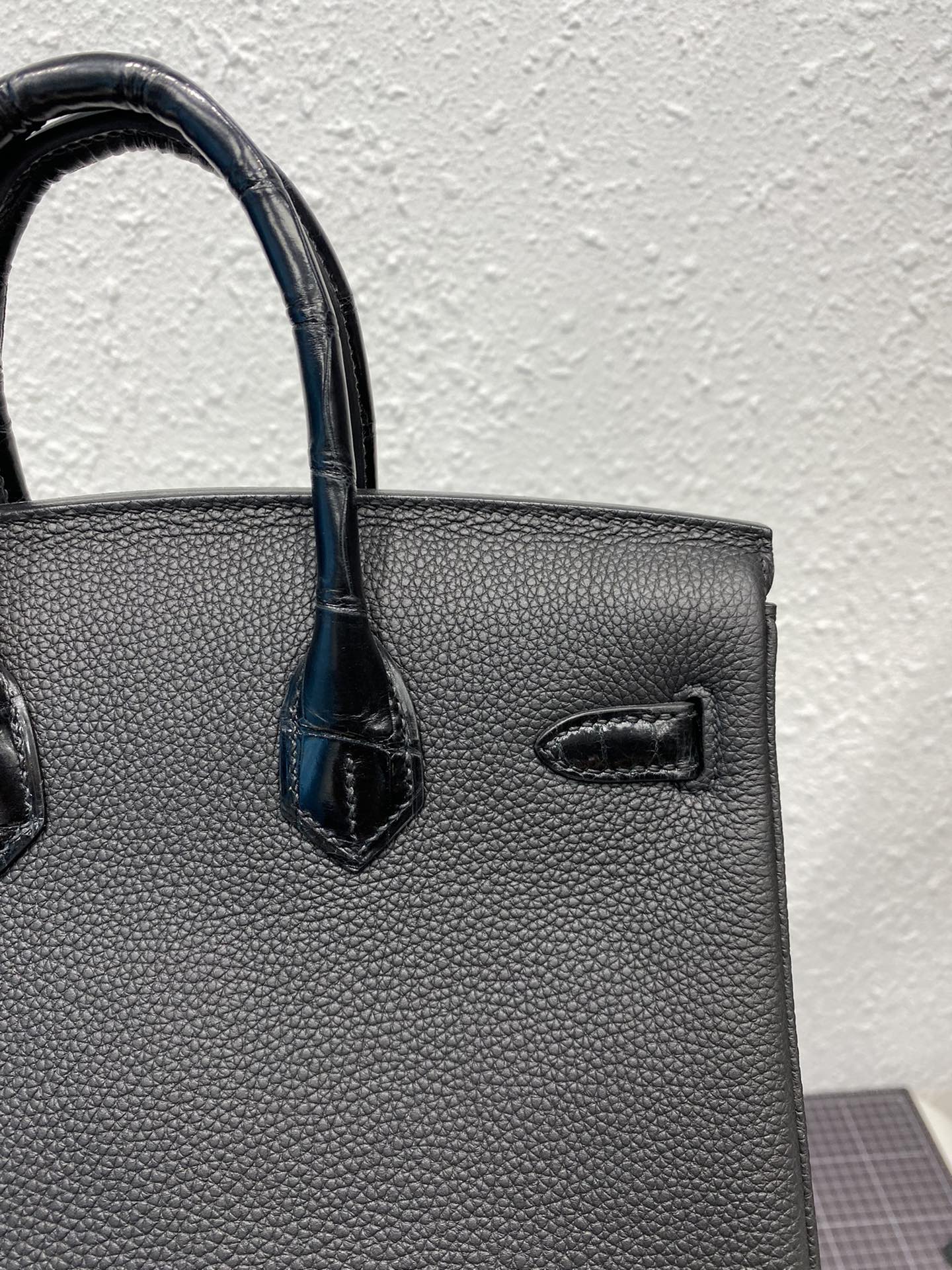 HM BIRKIN 30CM BLACK CROCODILE AND TOGO LEATHER GOLD HARDWARE