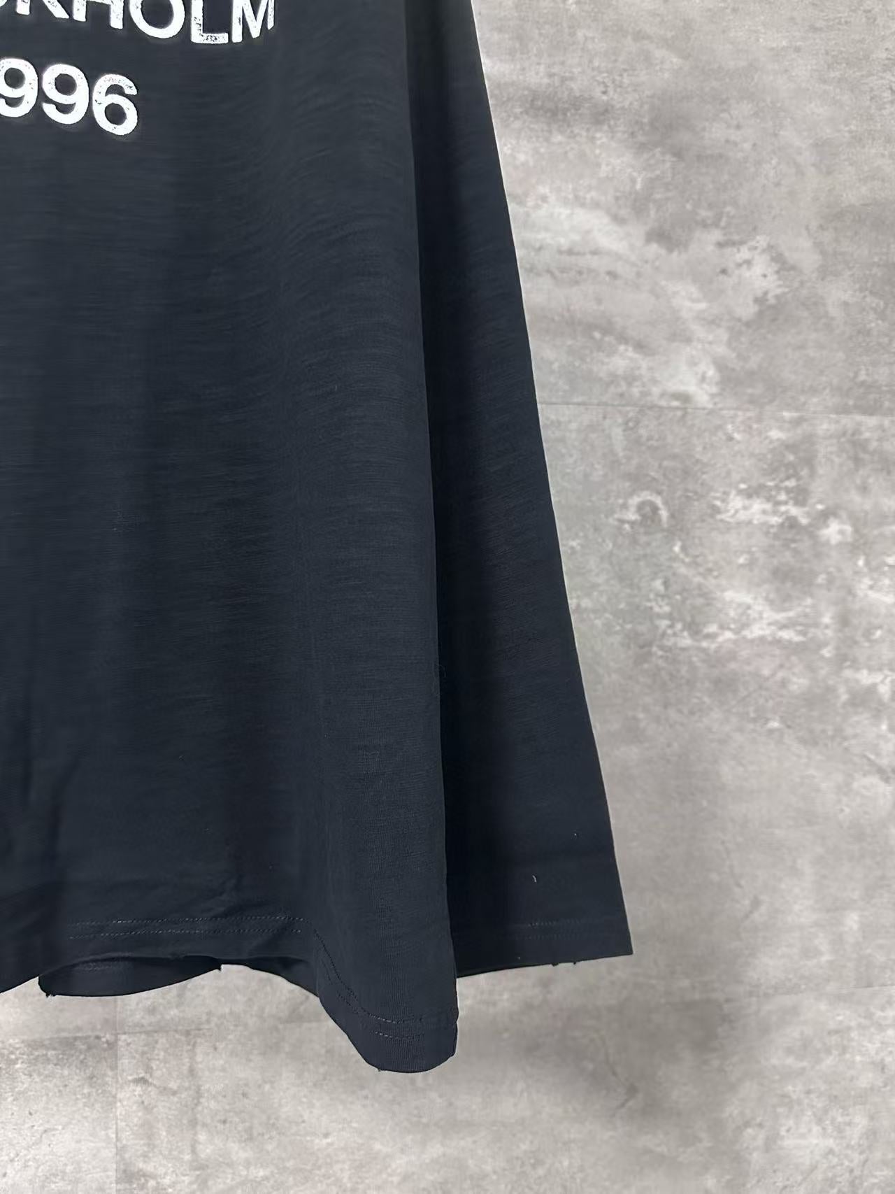 Acne Studios Logo-print Distressed T-shirt Black Cotton