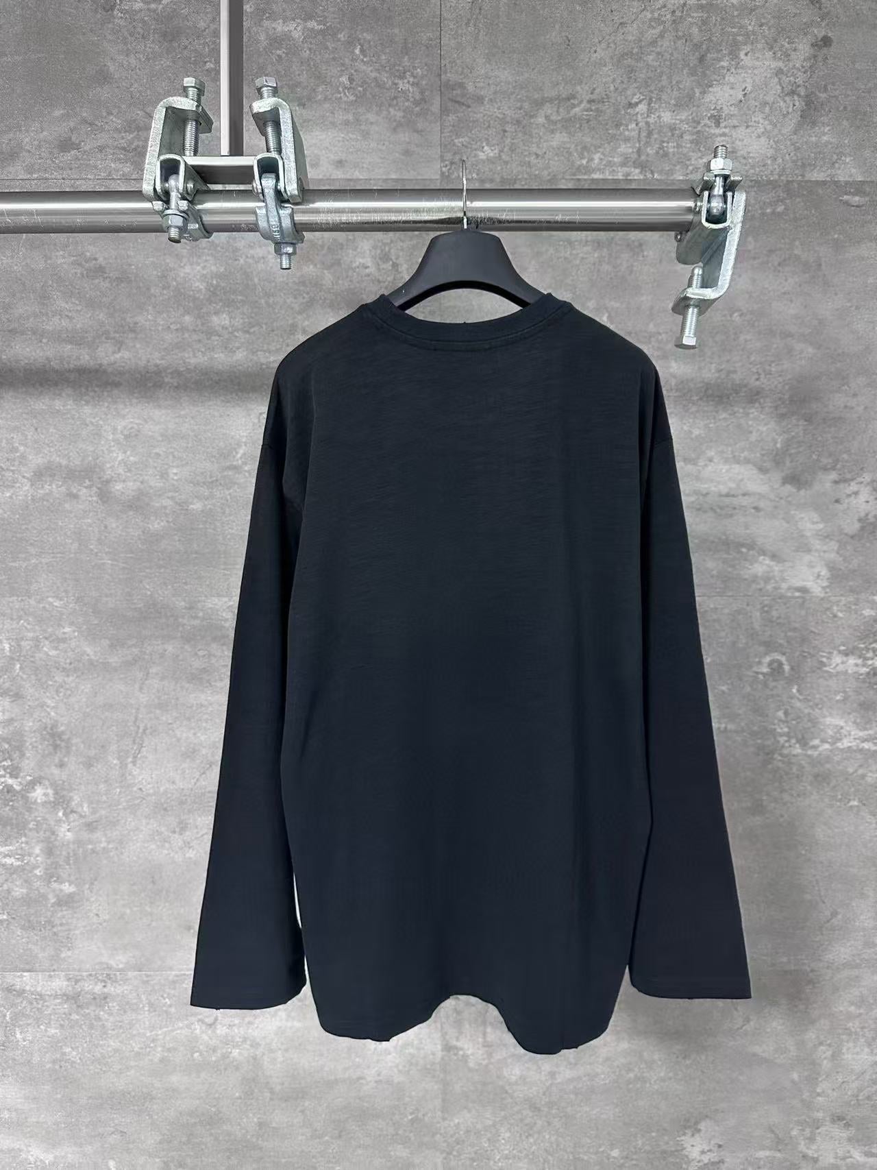 Acne Studios Logo-print Distressed T-shirt Black Cotton