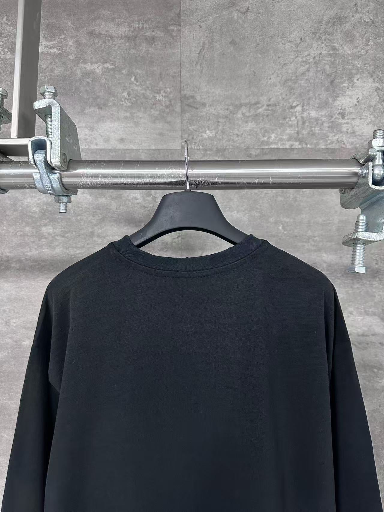 Acne Studios Logo-print Distressed T-shirt Black Cotton