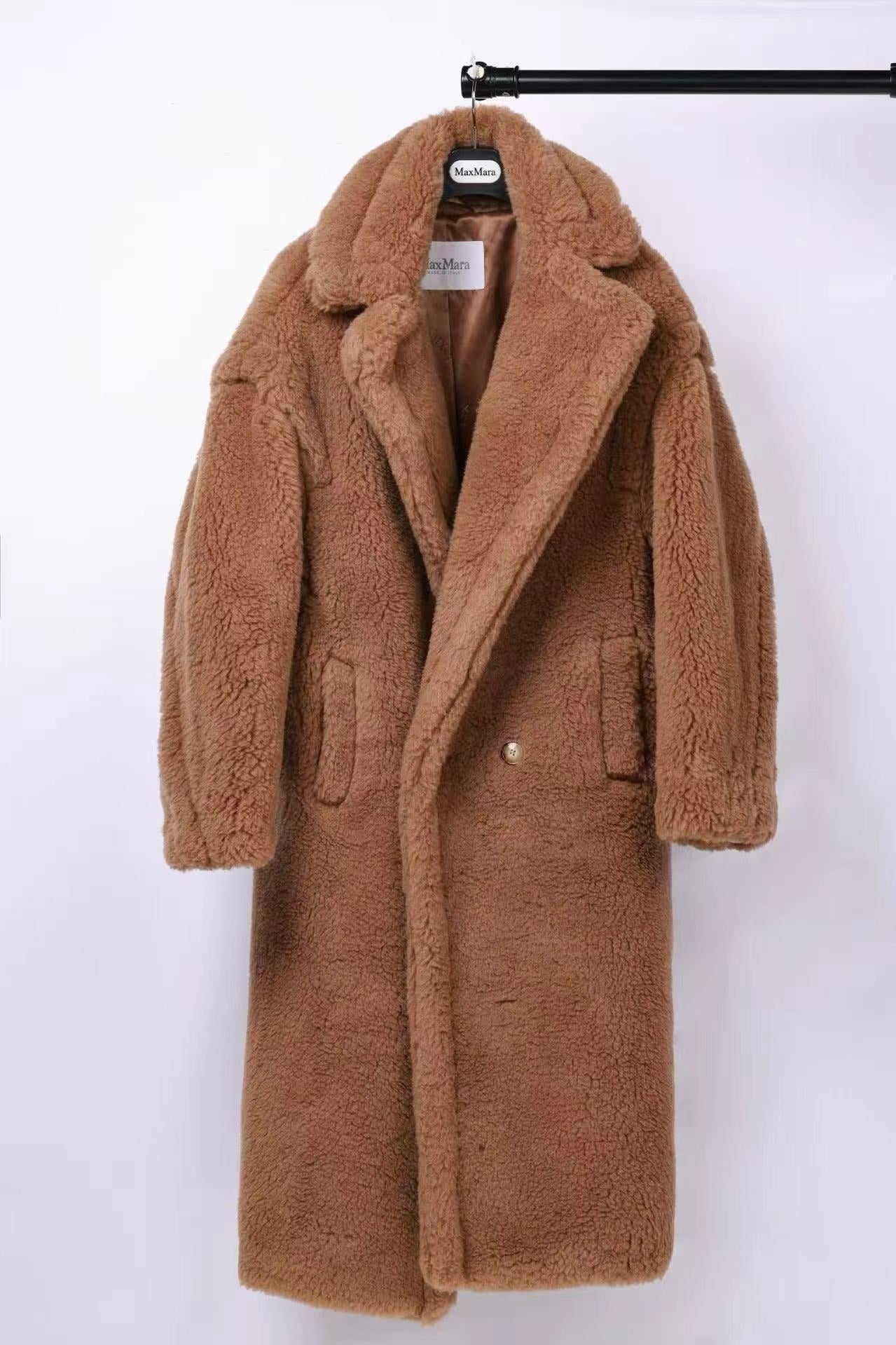 Max Mara 2025 Teddy Bear Coat Brown Camel Hair and Silk