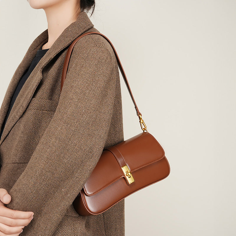 SOPHIA | Sac baguette minimaliste en cuir