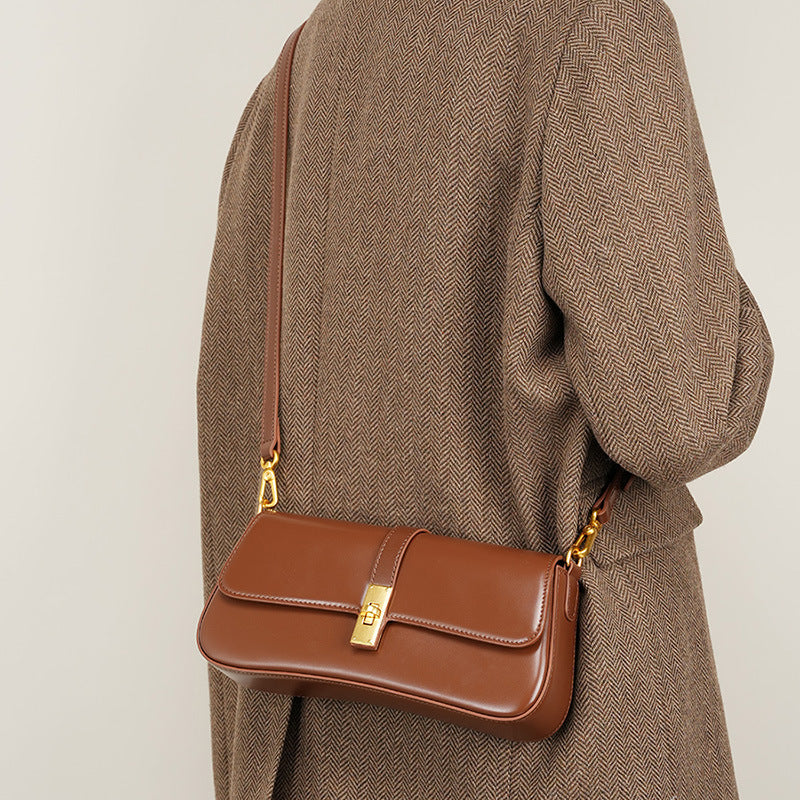 SOPHIA | Sac baguette minimaliste en cuir