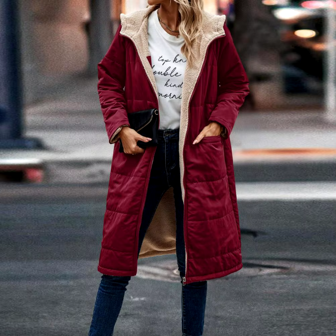 SYLVIA | Veste d'hiver chic réversible