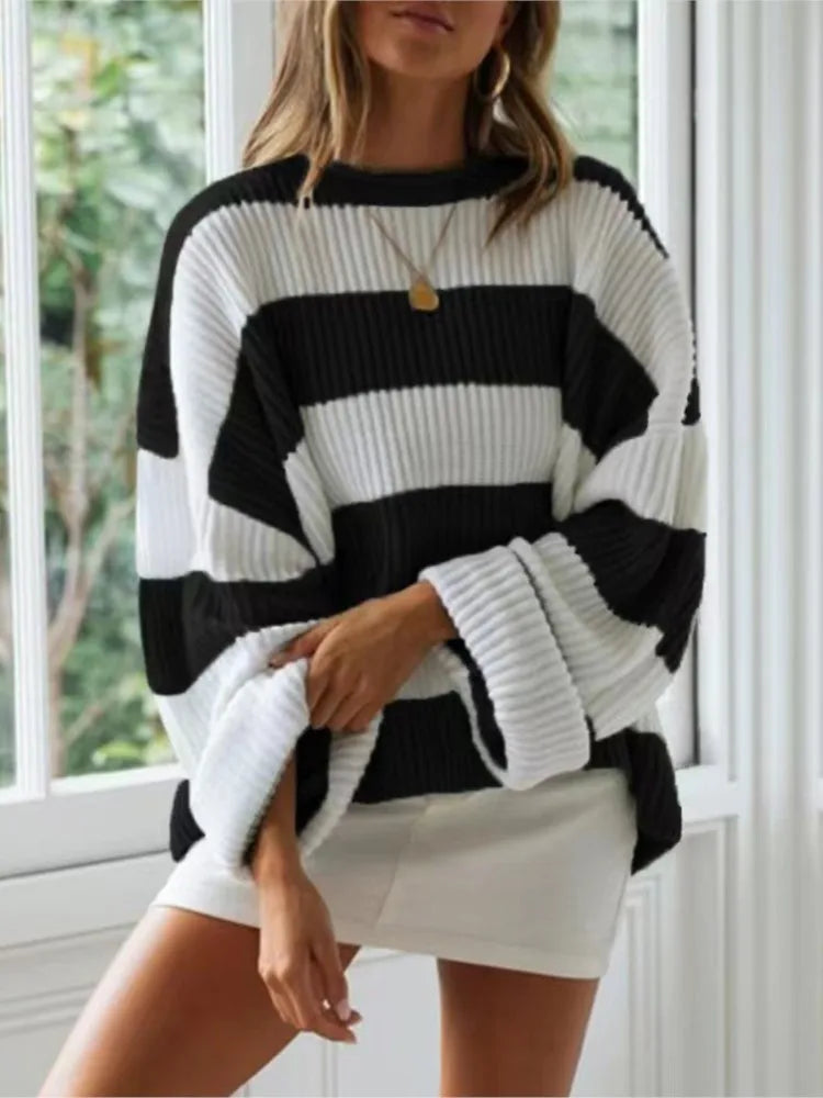 SÉLÉNA | Pull oversize à rayures