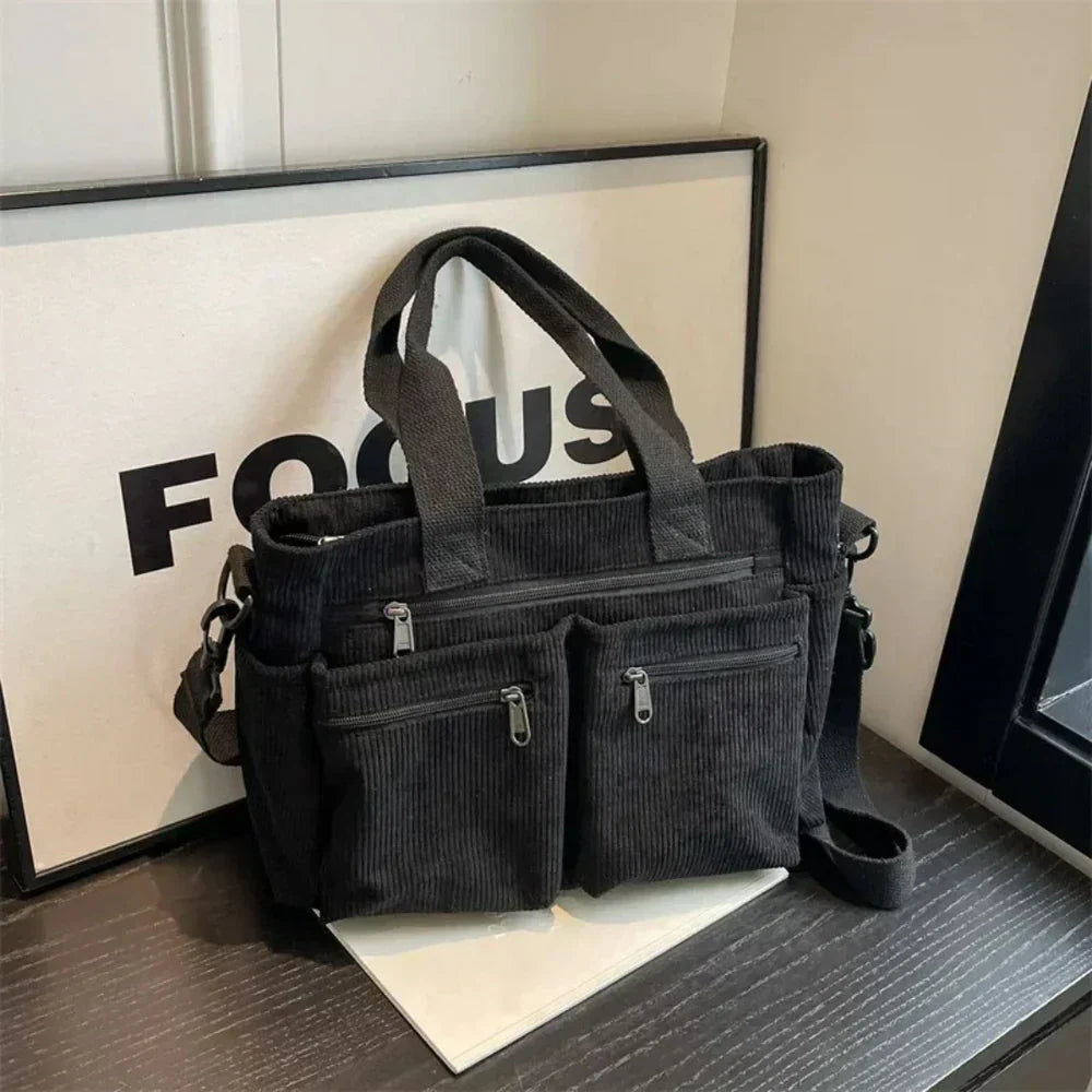 DEBORAH | Sac fourre-tout en velours côtelé