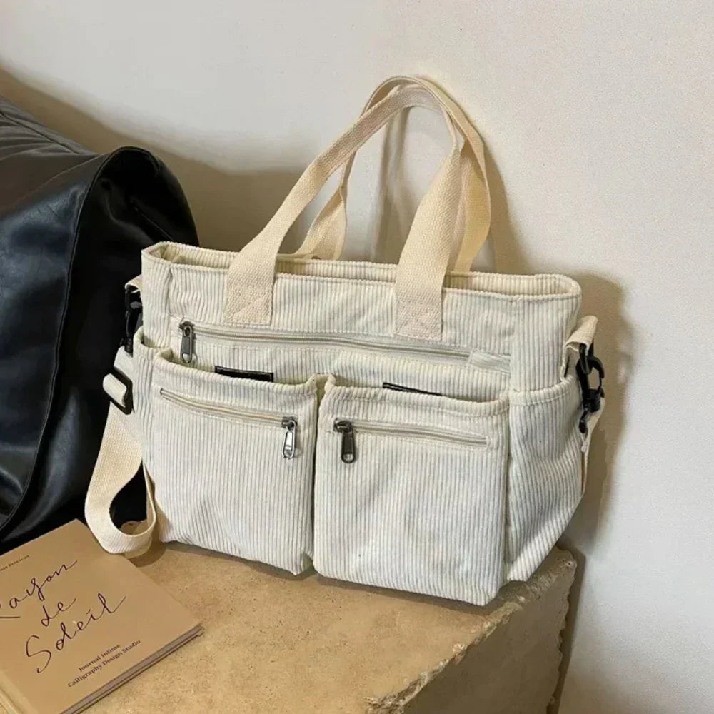 DEBORAH | Sac fourre-tout en velours côtelé