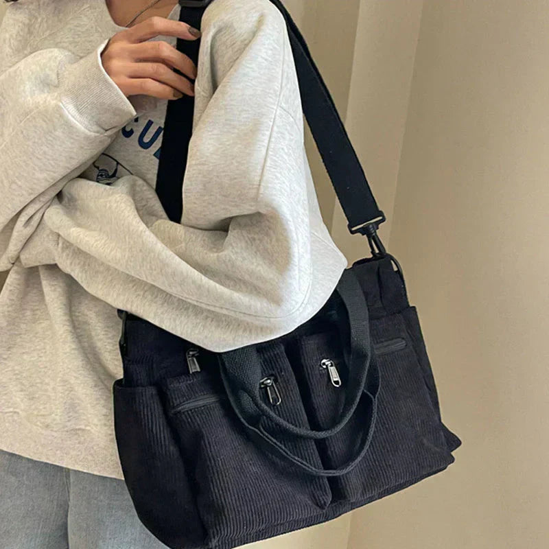 DEBORAH | Sac fourre-tout en velours côtelé