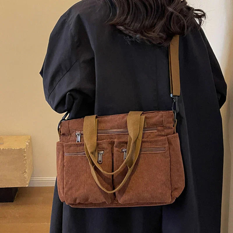DEBORAH | Sac fourre-tout en velours côtelé