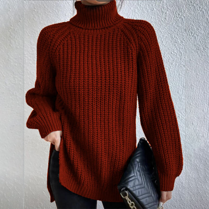 Pull en Laine à Col Haut et Épais