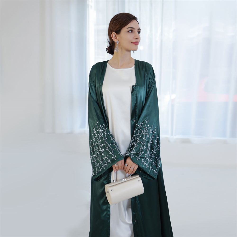 Abaya Perlée Faite à la Main