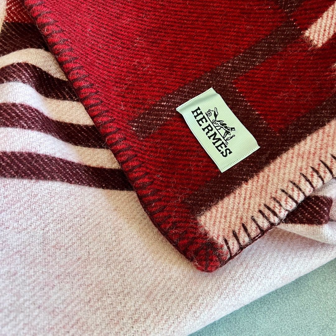 HM Ithaque Blanket Bordeaux Wool Cashmere