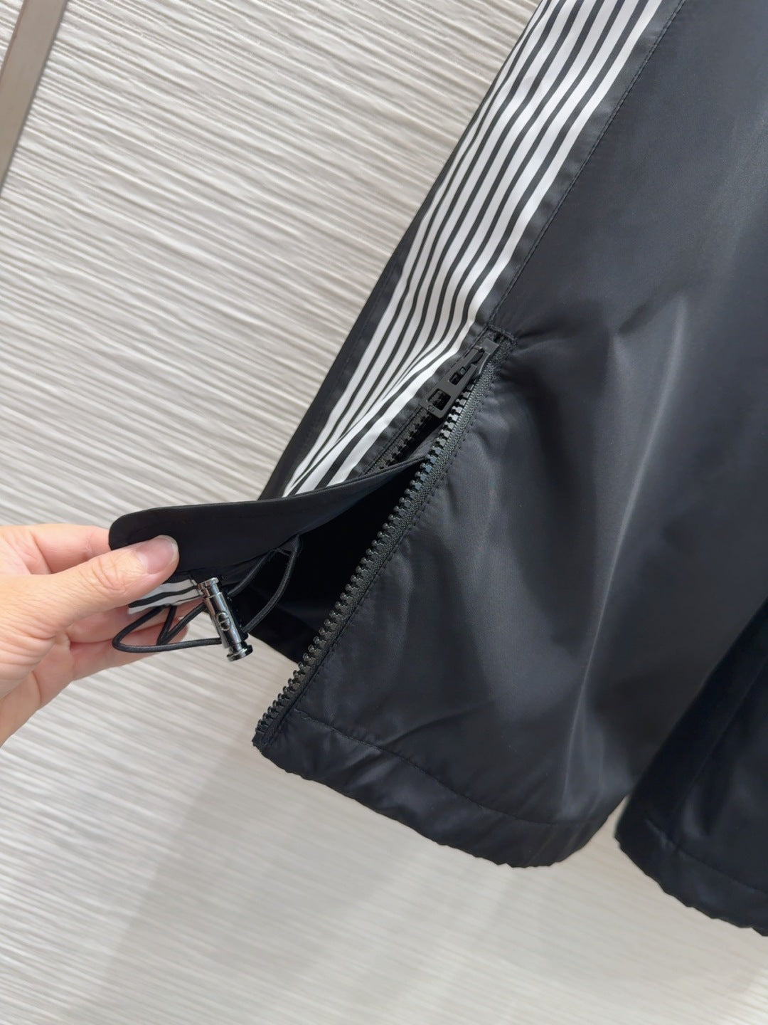 CD 25 Casual Trouser Black White Polyester
