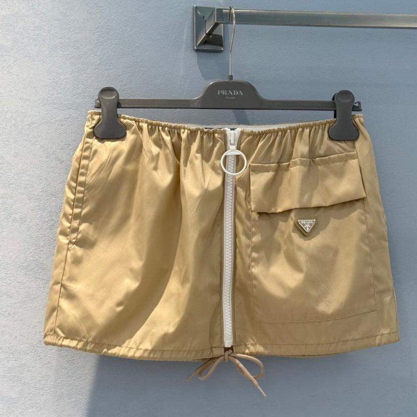 Prada 25 Short Light Beige Polyamide