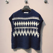 CD 25 Sleeveless Sweater Navy Blue Wool 320038