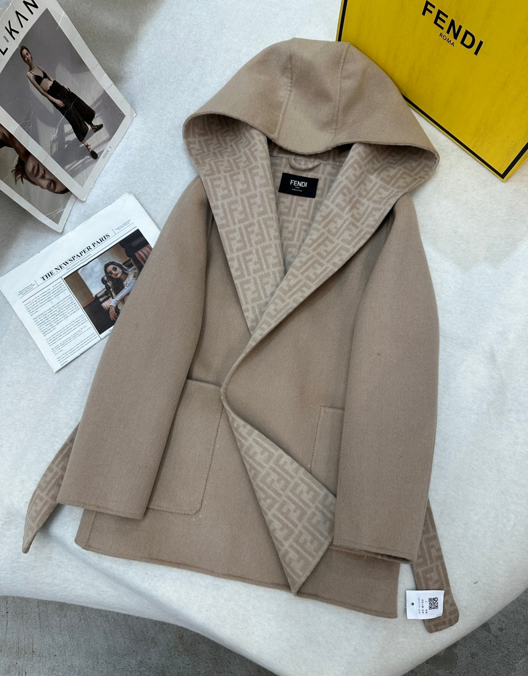Fendi 25 Jacket Light Camel Wool 0014