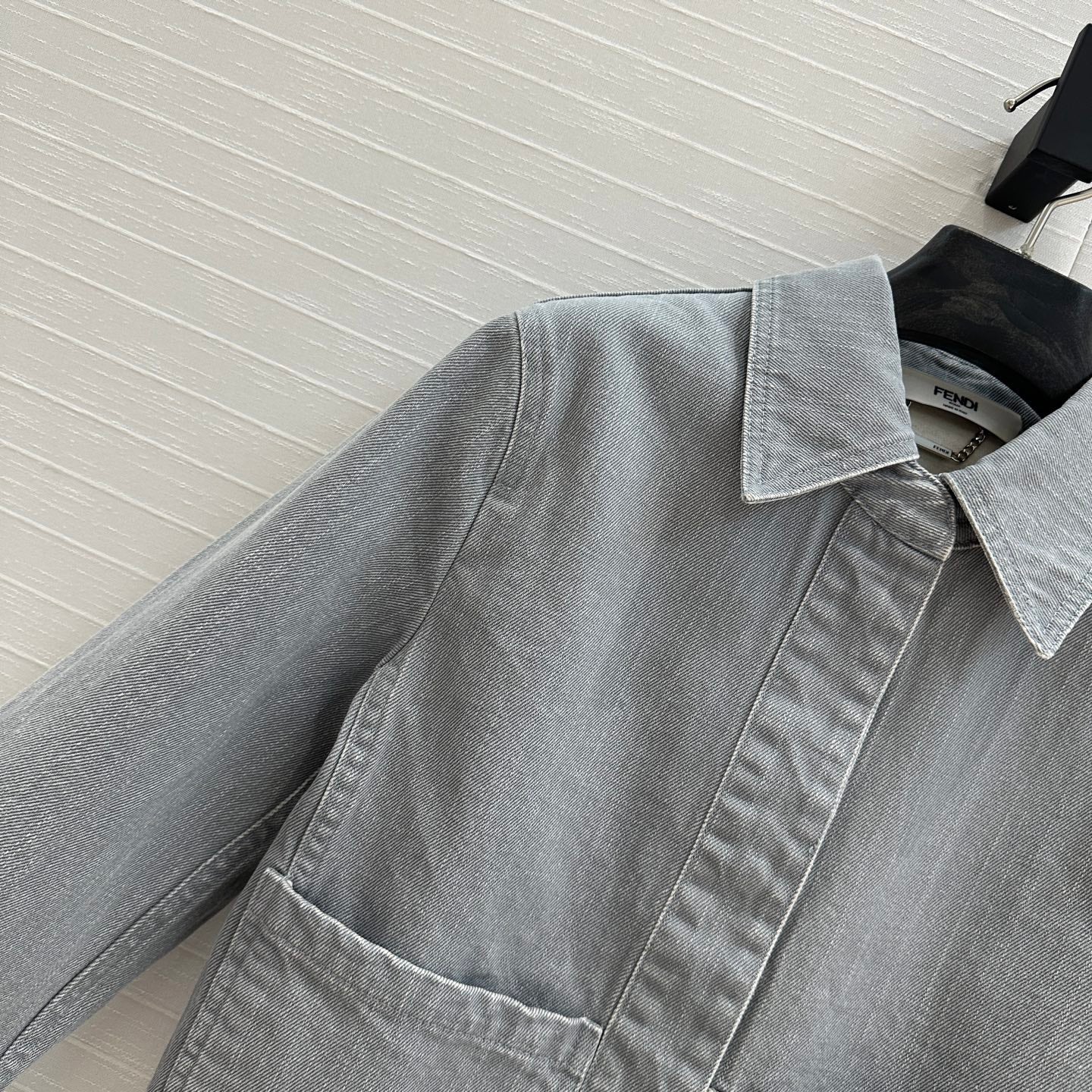 Fendi 25 Denim Jacket Haze Blue Cotton