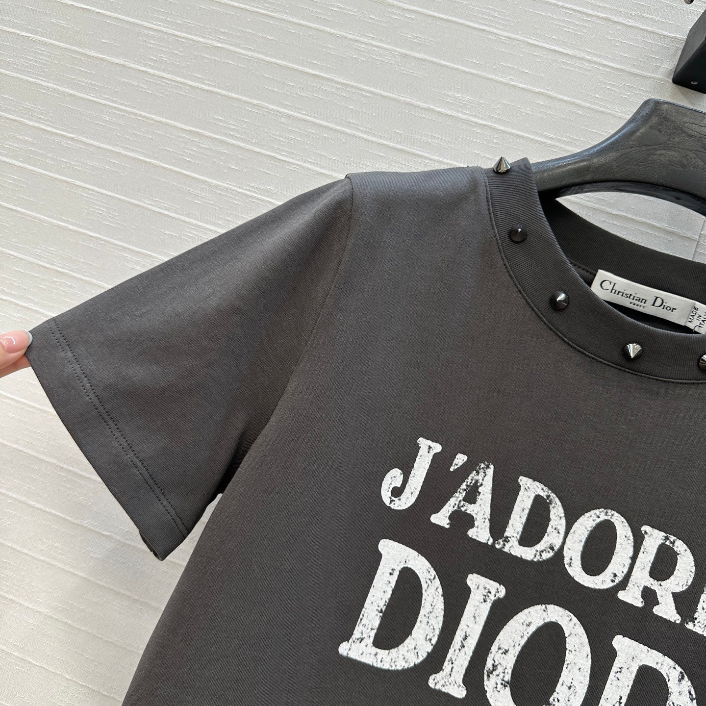 CD 25 J'Adore Dior T-shirt Dark Gray Cotton