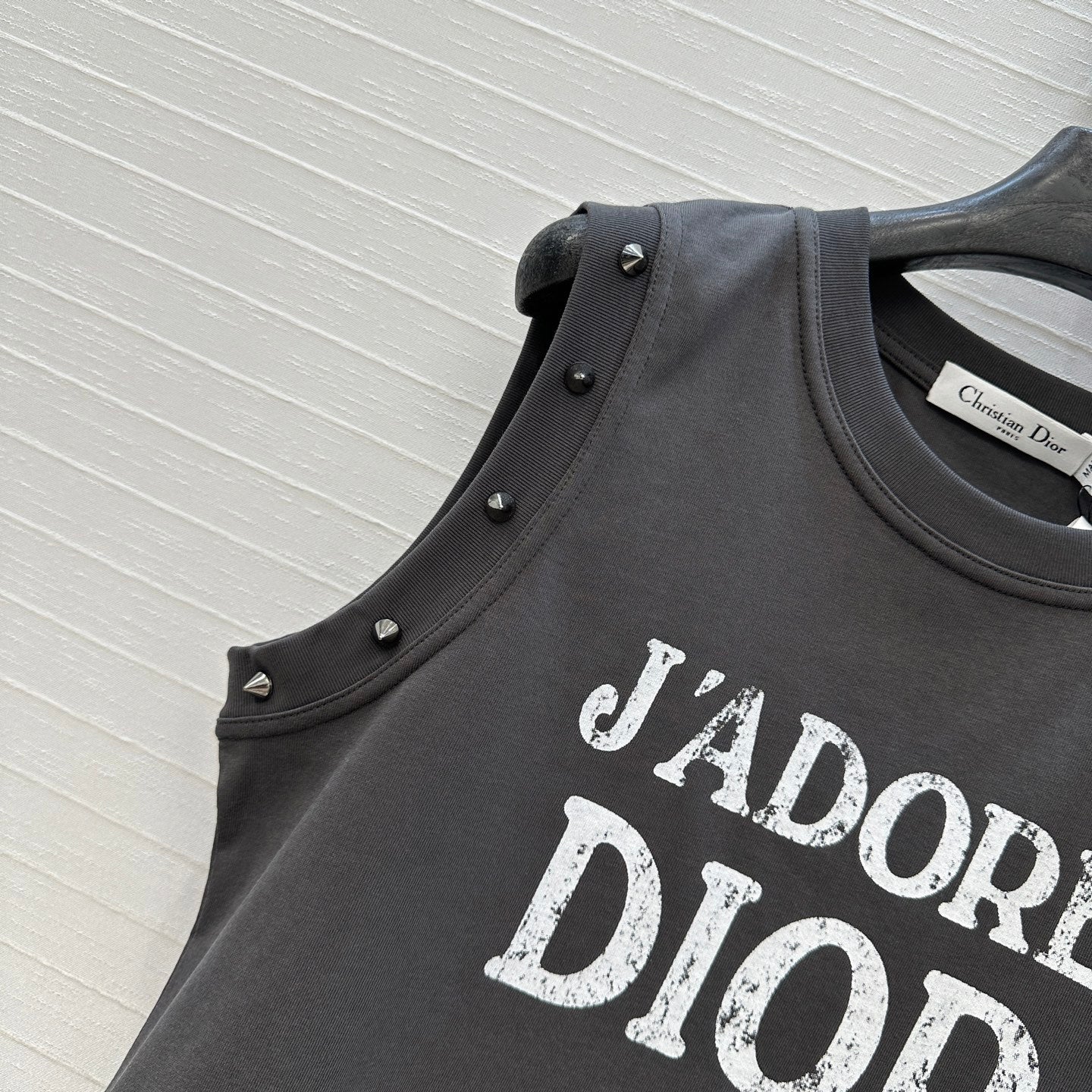 CD 25 J'Adore Dior Vest T-shirt Dark Gray Cotton