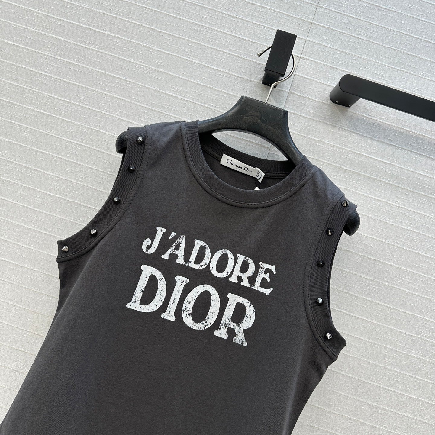 CD 25 J'Adore Dior Vest T-shirt Dark Gray Cotton