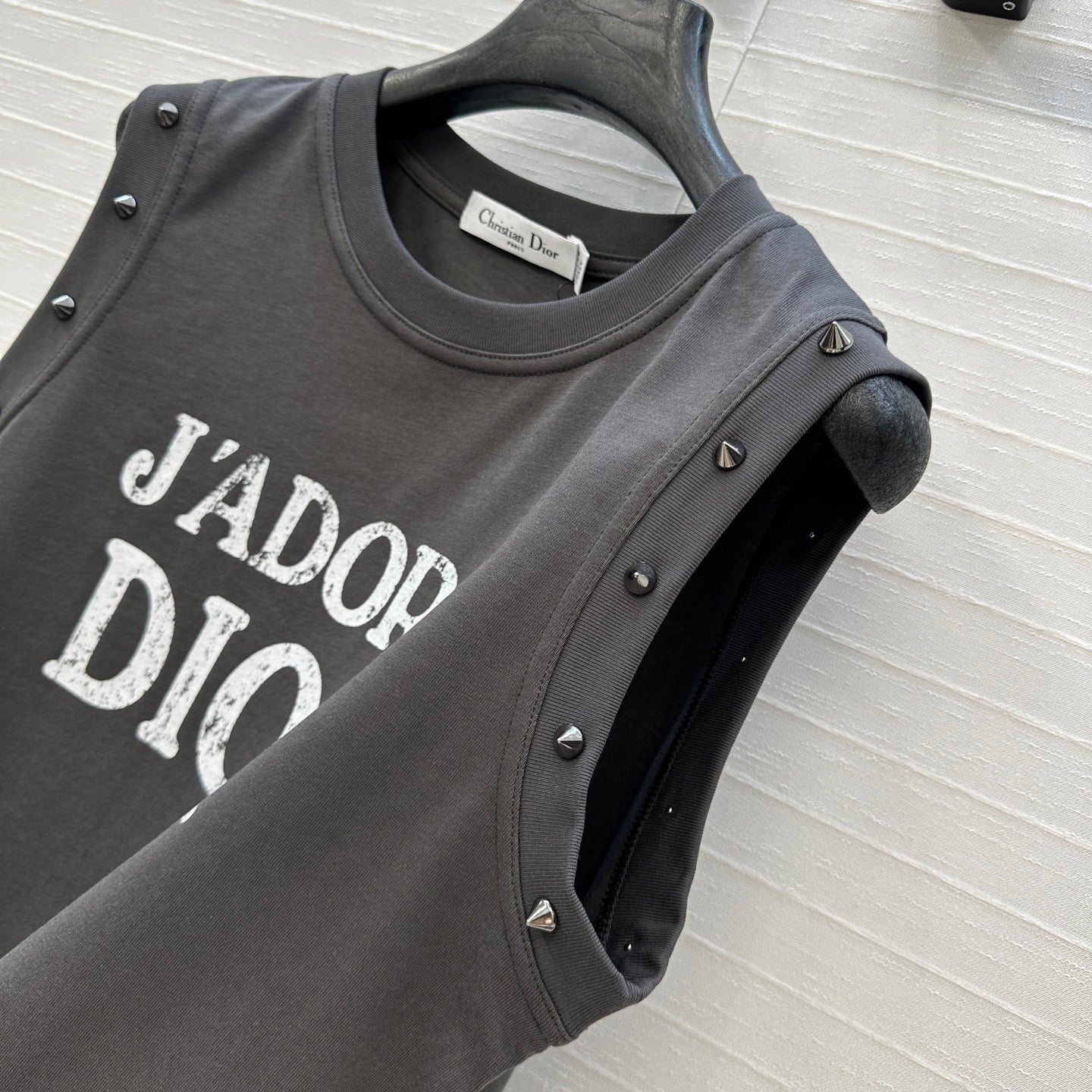 CD 25 J'Adore Dior Vest T-shirt Dark Gray Cotton