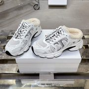 Dior 25 Chrono Sneakers White Black Mesh Calfskin 530324