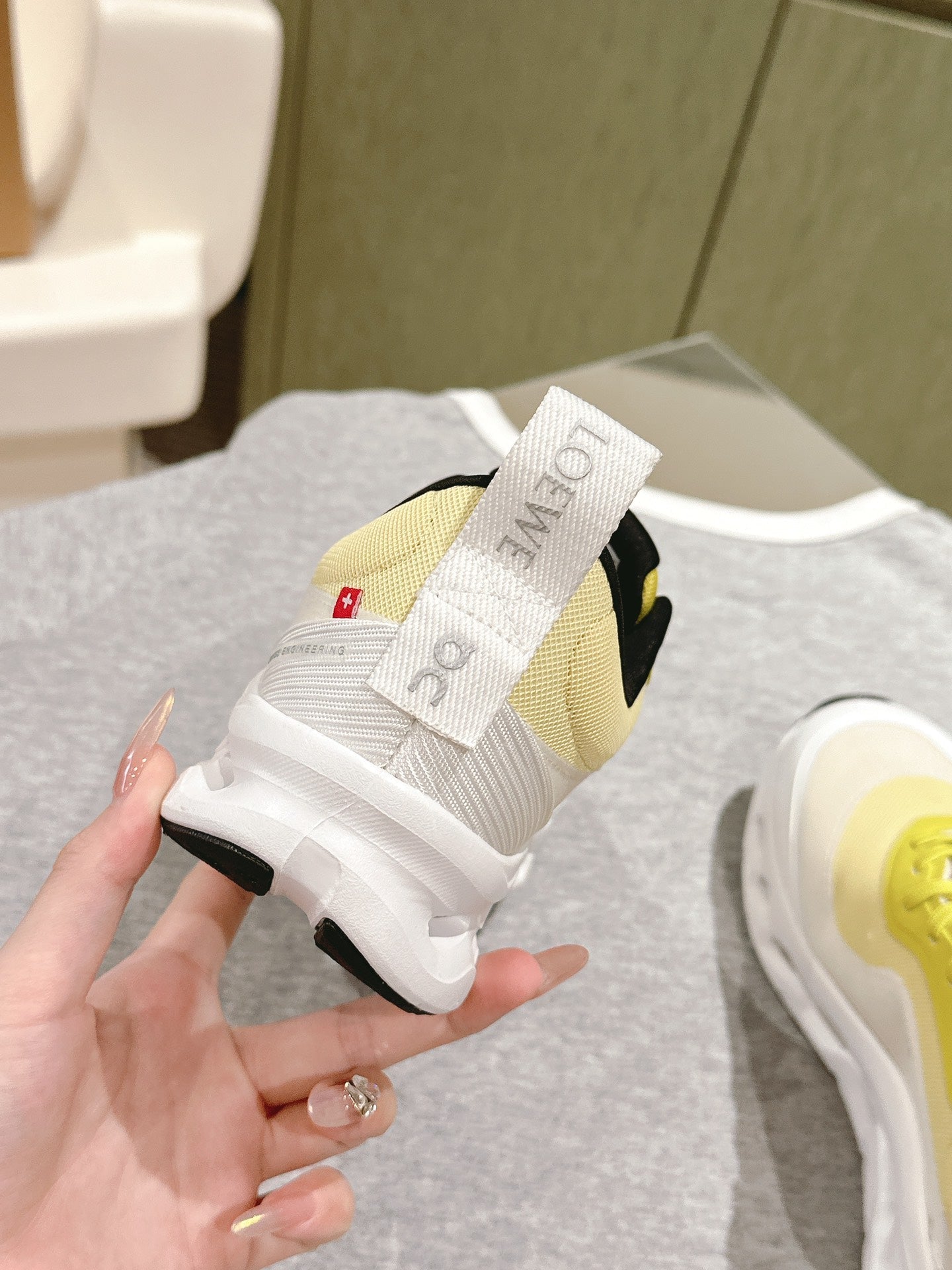 Loewe 2025  x Running Cloudtilt2.0 Sneaker White Yellow Mesh Rubber 556024