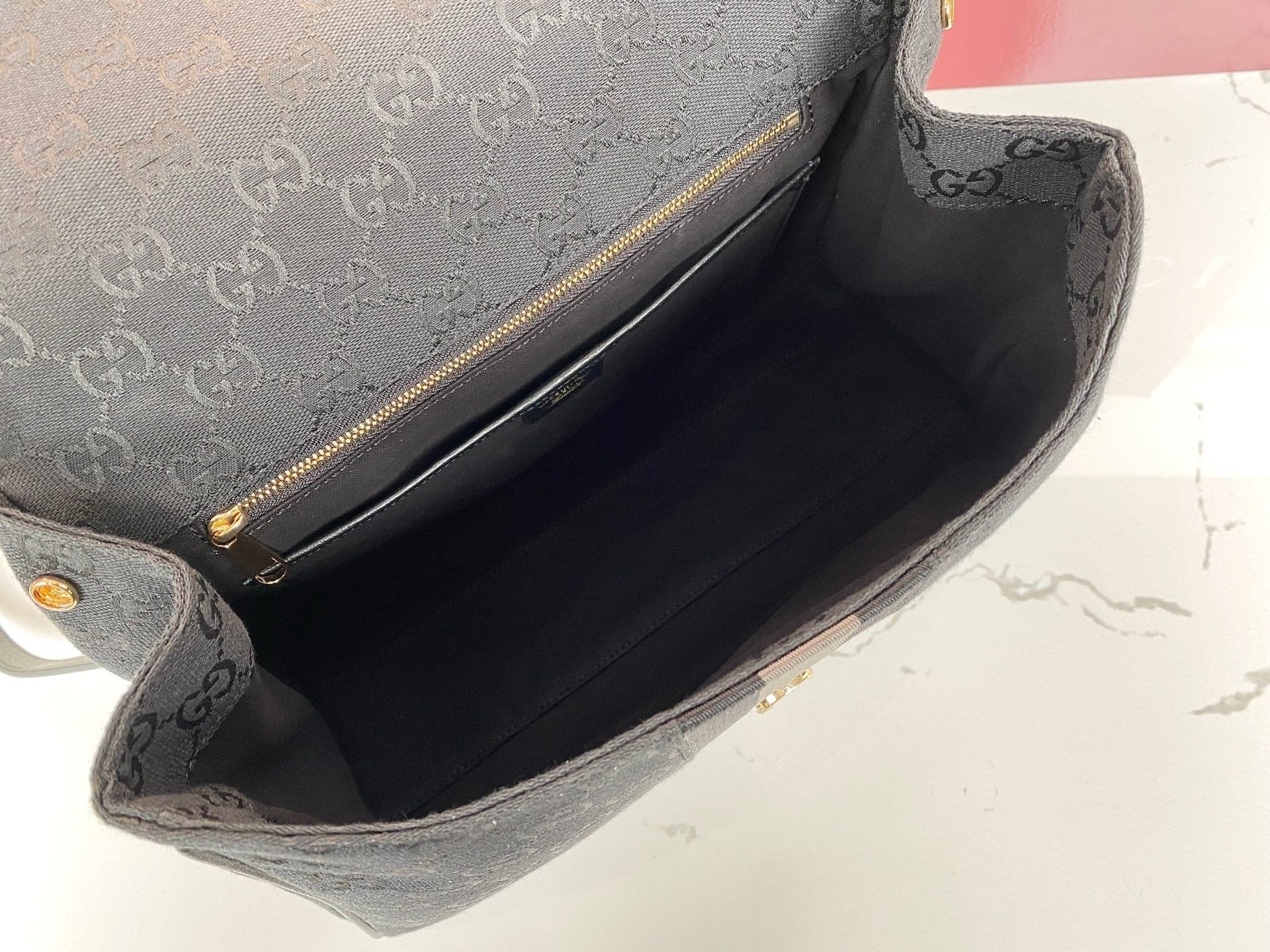 Gucci 2026 Paparazzo Bag Black mix Grey Canvas Leather