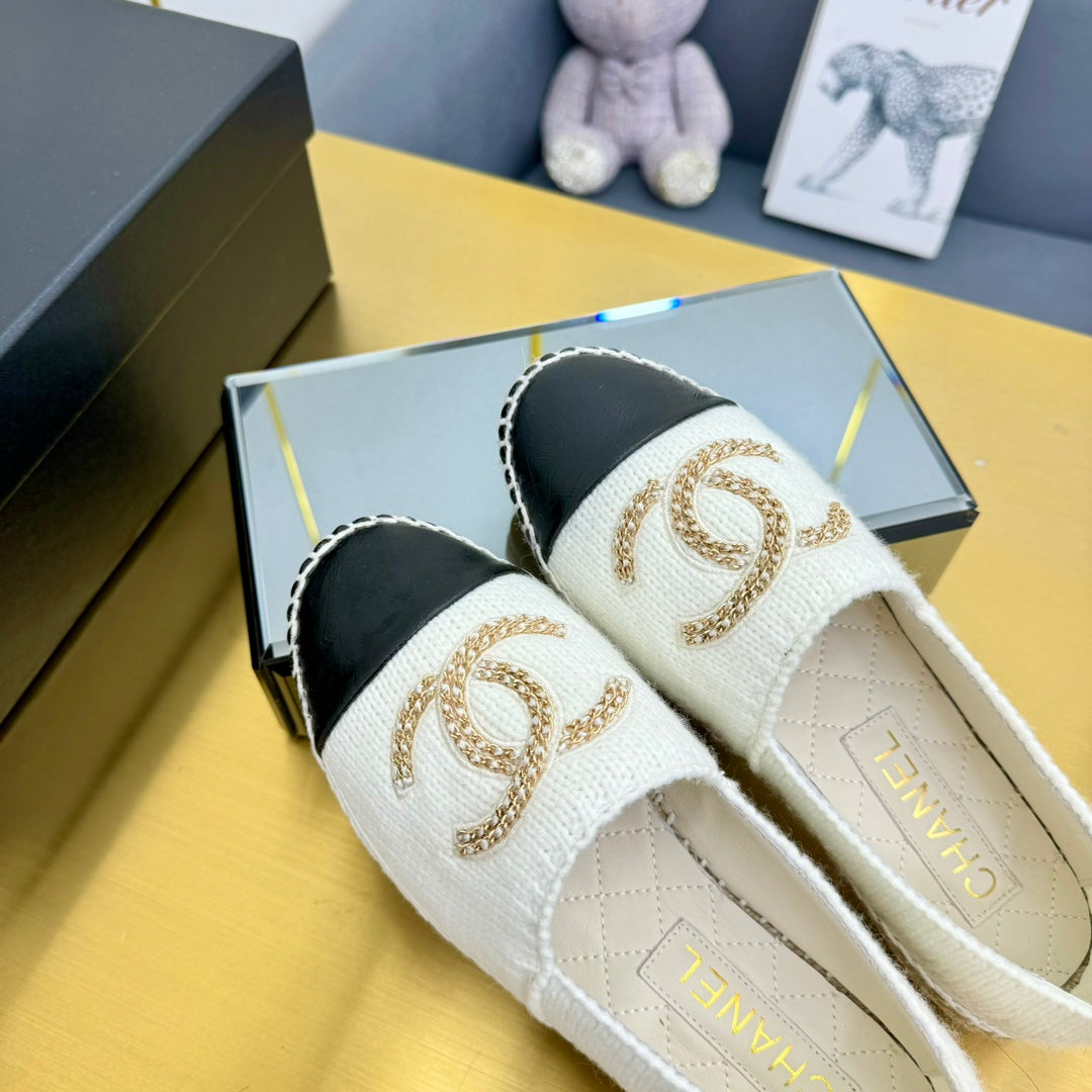 CC 25s Loafers White/Black Wool 297816