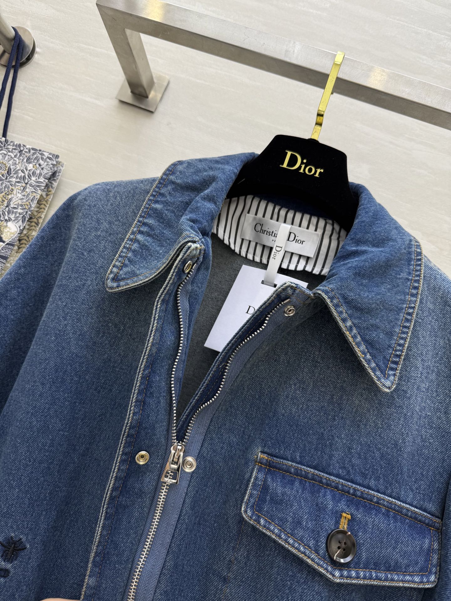 CD 25 Denim Jacket Blue Cotton