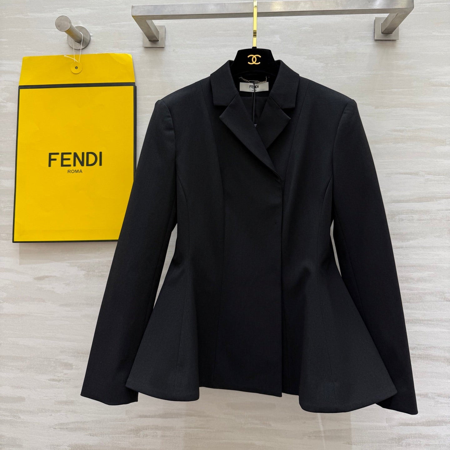 Fendi 25 Blazer Black Polyester 0001