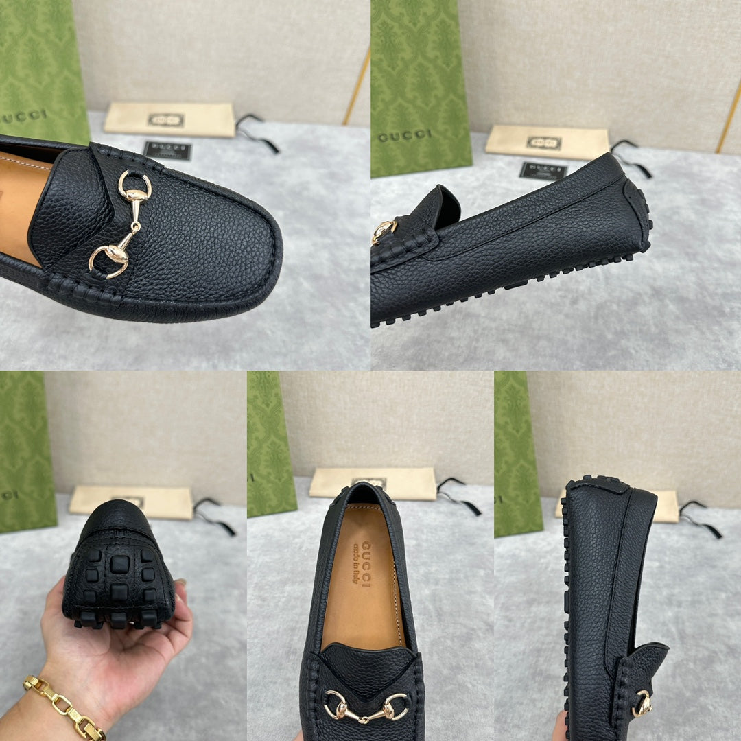 GG Men's Loafer Black Cowhide 522537