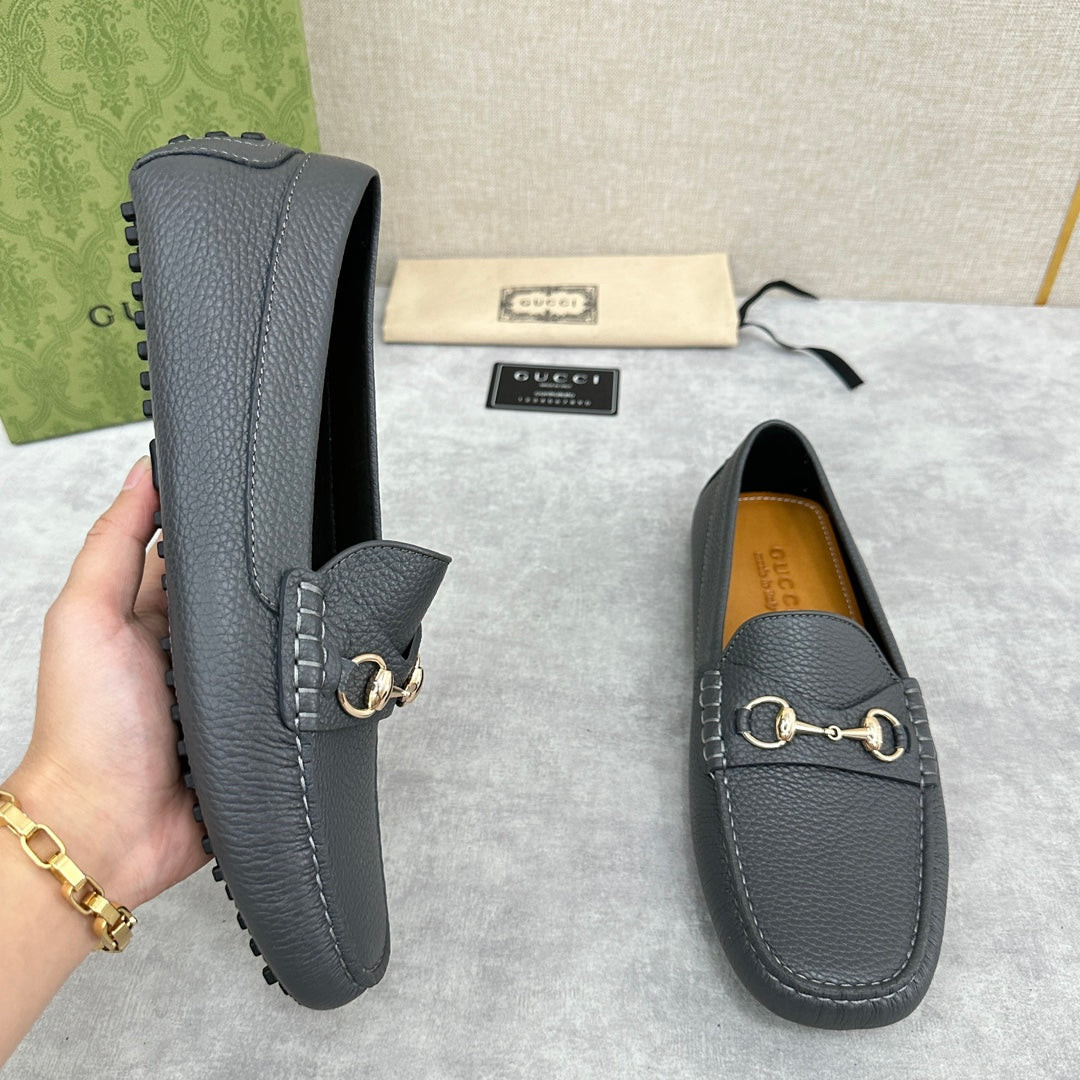 GG Men's Loafer Grey Cowhide 522540