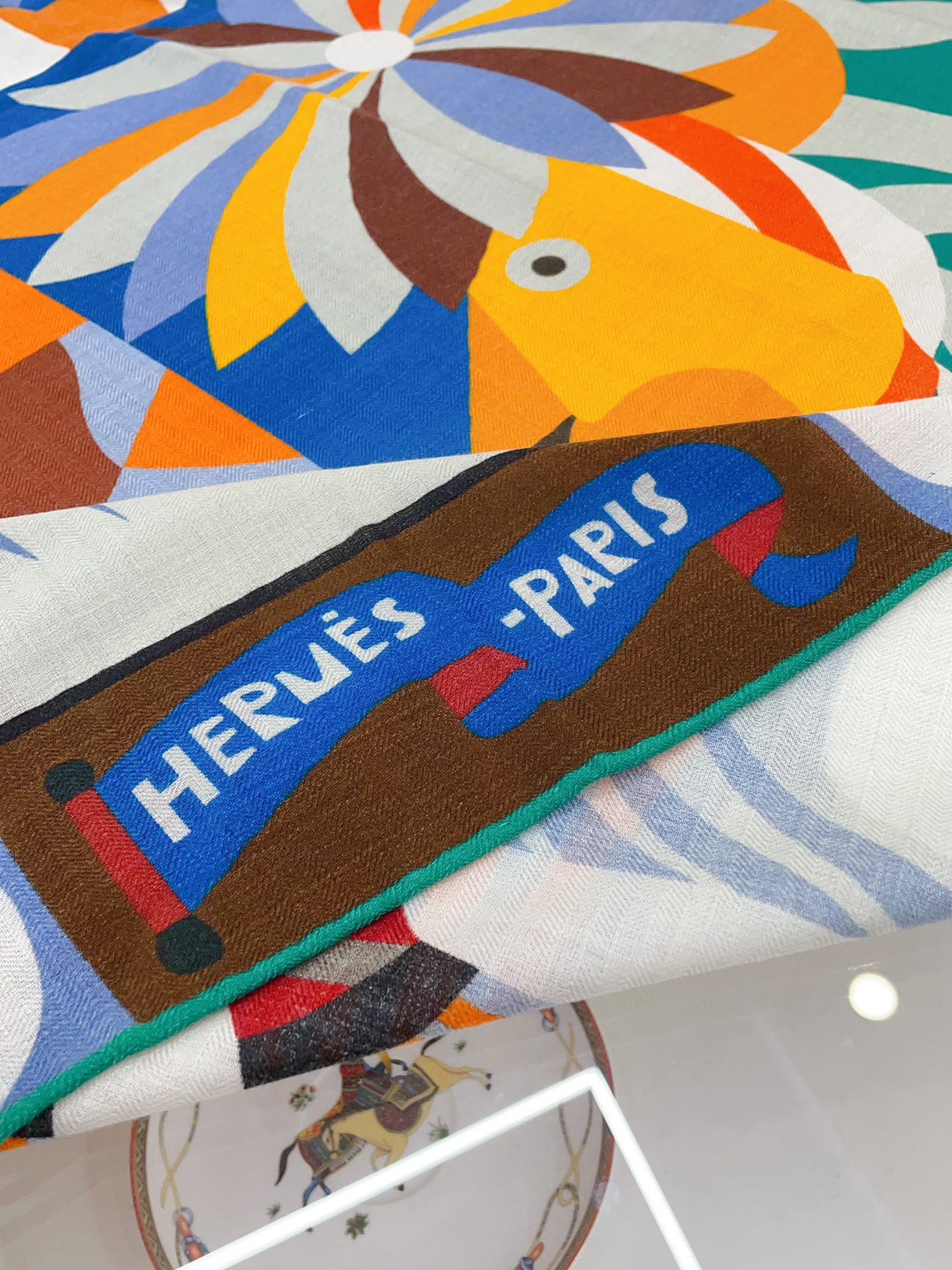 Parade en Fanfare Scarf 140 CM Colorful Cashmere And Silk 325968