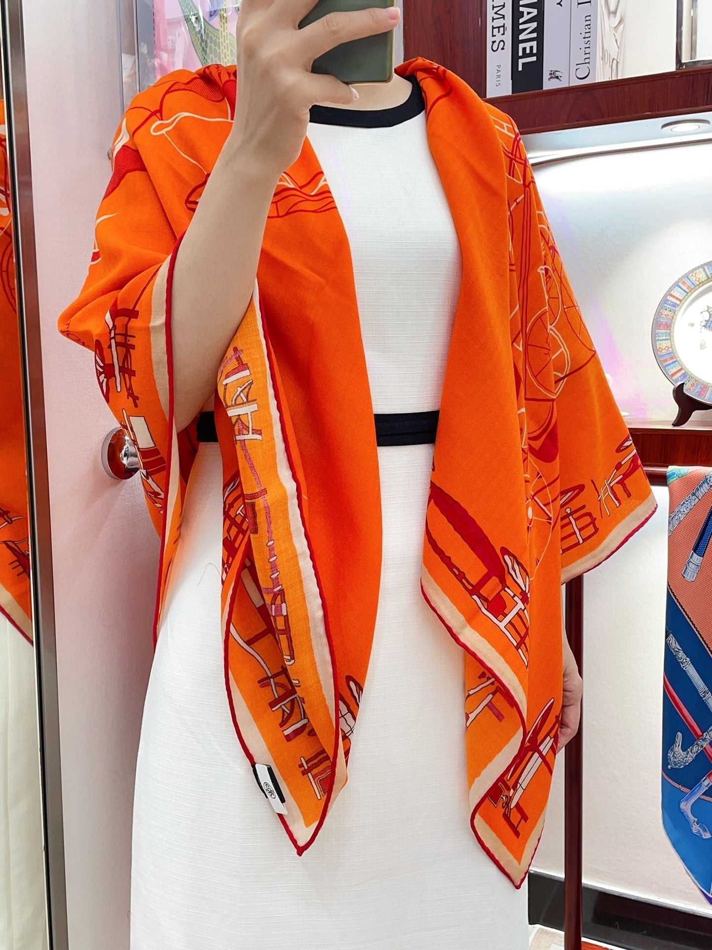 SCARF 140 CM COLORFUL 390955
