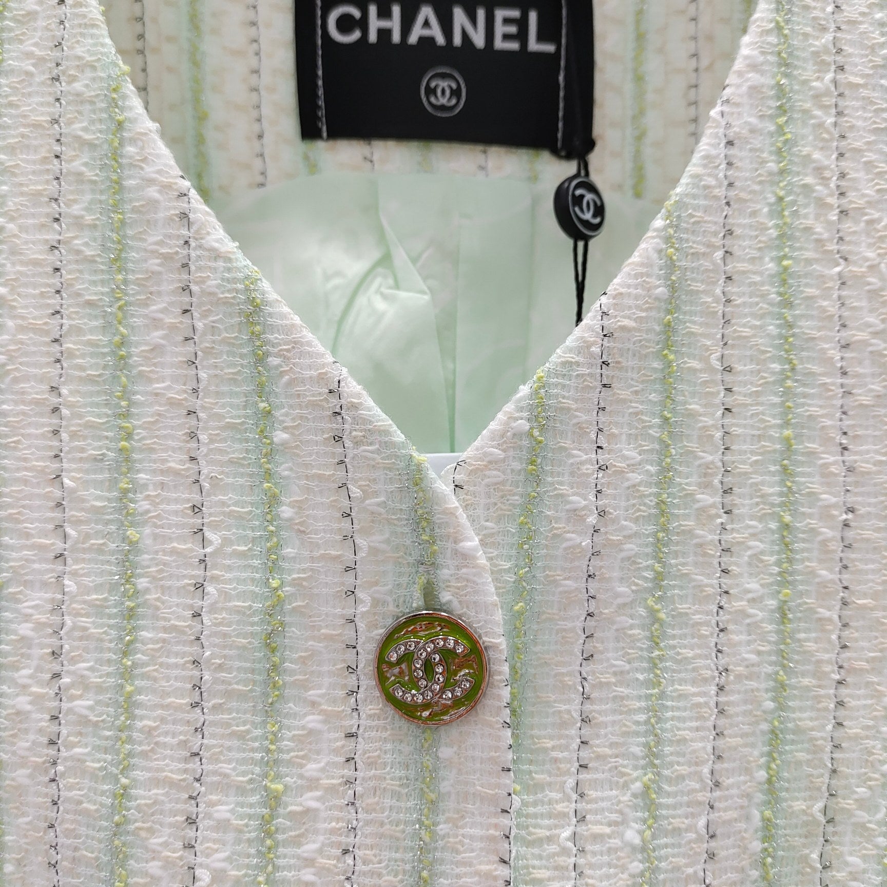 CC Refreshing Vest White Green Polyester 215764